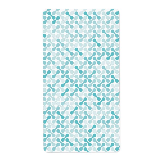 Blue metaball pattern label (Front)
