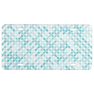 Blue metaball pattern license plate