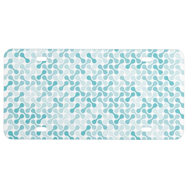 Blue metaball pattern license plate (Front)
