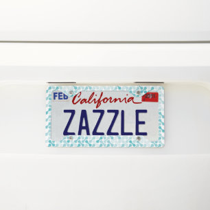 Blue metaball pattern license plate frame