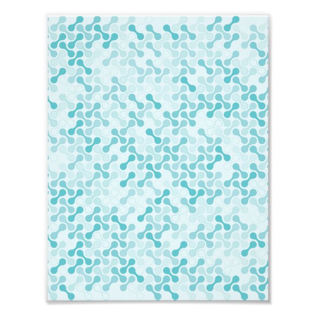 Blue metaball pattern photo print (Front)
