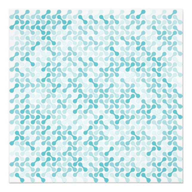 Blue metaball pattern photo print (Front)