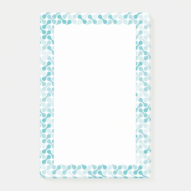 Blue metaball pattern post-it notes (Front)