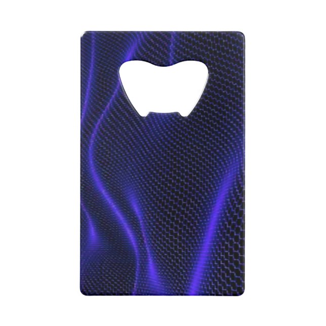 Blue Metal Mesh looking Bottle Opener (Front)