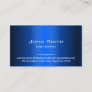 Blue Metal Safety Engineer Business Card