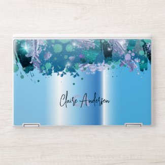 Blue Metallic Artistic Luxury Chic Modern Glam
