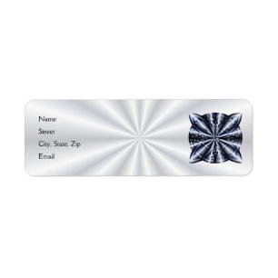 Blue Metallic Celtic Knot Original Art Label