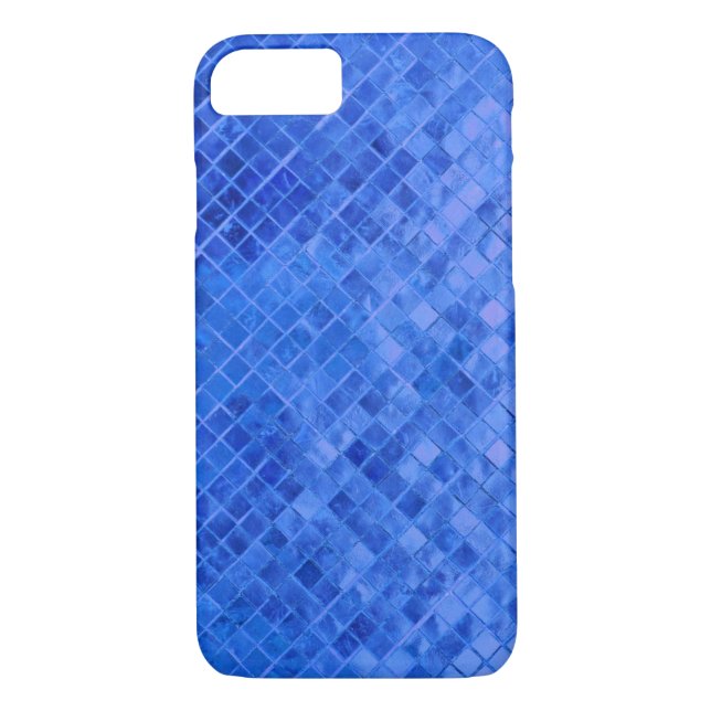 Blue Metallic Diamond Design Case-Mate iPhone Case (Back)
