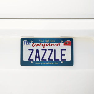 Blue Metallic License Plate Frame