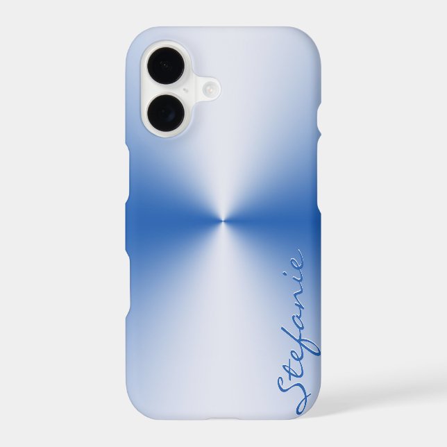 Blue Metallic Radial Iphone Case (Back)