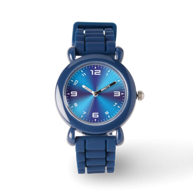 Blue Metallic Texture Design-47456 Watch (Front)