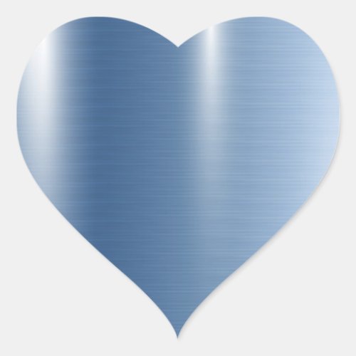 Blue Metallic Wedding Baby Shower Birthday Heart Heart Sticker
