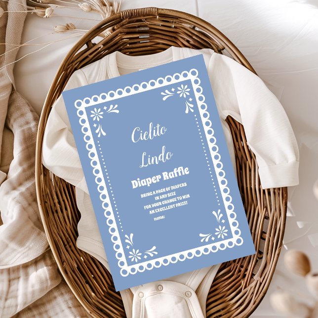 Blue Mexican Cielito Lindo  Diapper Raffle Enclosure Card (Creator Uploaded)