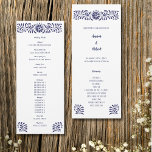 BLUE MEXICAN TALAVERA PROGRAM<br><div class="desc">Guide your guests through the ceremony with this wedding program that incorporate tile inspired blue Mexican talavera flowers,  offering a glimpse into the flow of your special day</div>