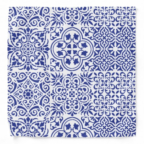 Blue Mexican Tile Bandana