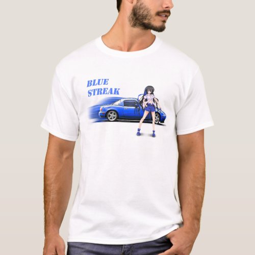 Blue Miata _ with anime girl T_Shirt