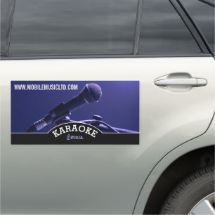 Blue Microphone, Karaoke Event Organizer Car Magnet