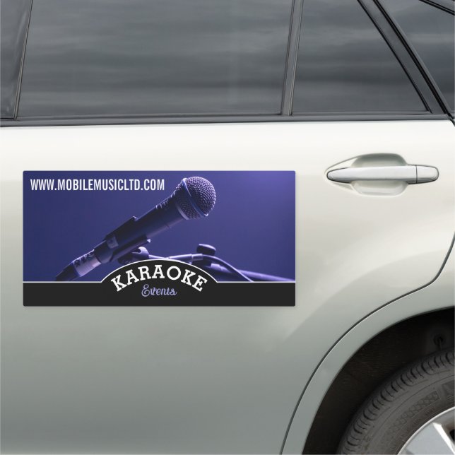 Blue Microphone, Karaoke Event Organizer Car Magnet (In Situ)