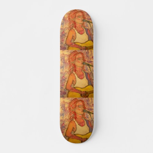 blue microphone songstress skateboard deck