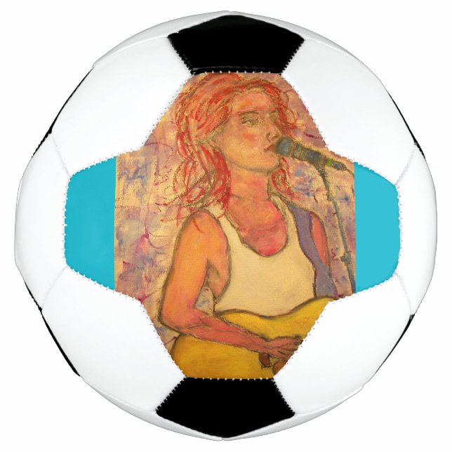 blue microphone songstress soccer ball (Front)
