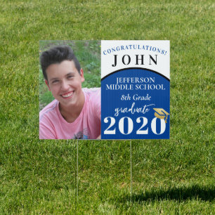 Blue Middle School Graduation 2021 Outdoor Sign