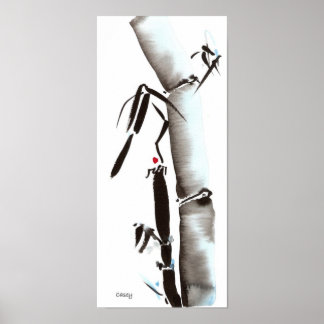 Blue Midnight Bamboo Poster