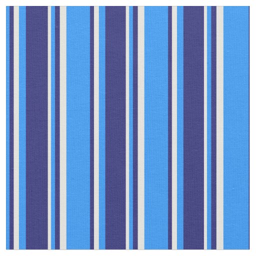 Blue, Midnight Blue & Light Yellow Colored Lines Fabric