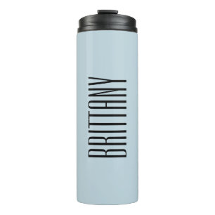 Blue Minimal Bridesmaid Personalized Name Simple Thermal Tumbler