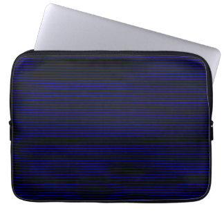 Blue minimal lines laptop sleeve