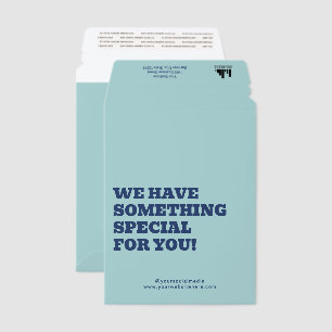 Blue Minimal Special Offers Small Business Envelope Mailers