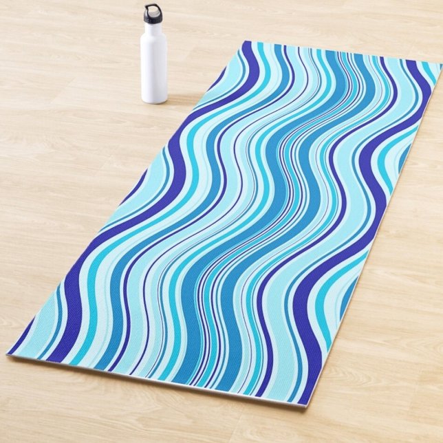 Blue Minimalist Clean Modern Calming Yoga Mat (Creator Uploaded)