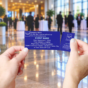 Blue Minimalist Company Event Ticket