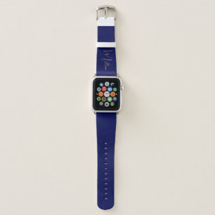 Blue minimalist custom name apple watch band