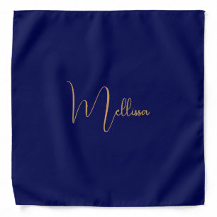 Blue minimalist custom name bandana