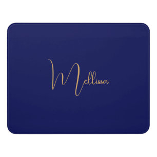 Blue minimalist custom name  door sign