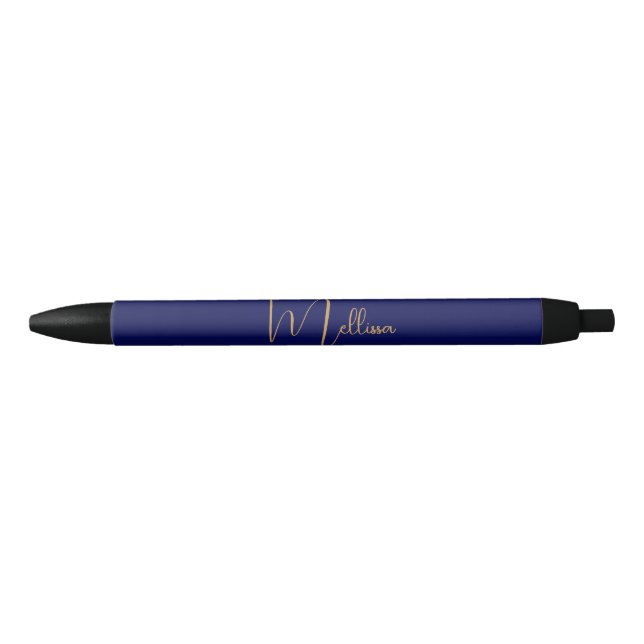Blue minimalist custom name  pen (Front)