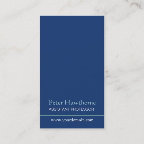 Blue Minimalist Minimal Plain Professional Design Business Cards