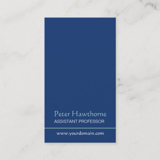 Customizable Blue Minimalist Minimal Plain Professional Design Business Cards