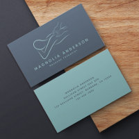 Blue Minimalist Modern | Massage Therapist  Business Card