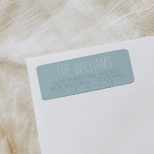 Blue Minimalist Return Address Labels