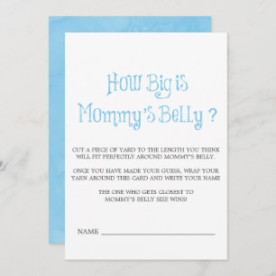 Blue Minimalist Script How Big Is Mommy’s Belly