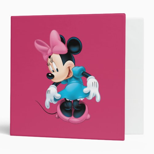 Blue Minnie  Curtseying 3 Ring Binder