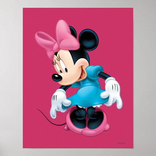 Blue Minnie  Curtseying Poster