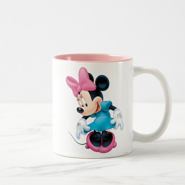Blue Minnie | Curtseying Two-Tone Coffee Mug (Right)