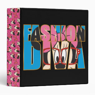 Blue Minnie Fashion Diva 3 Ring Binder