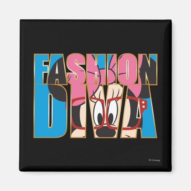 Blue Minnie | Fashion Diva Magnet (Front)