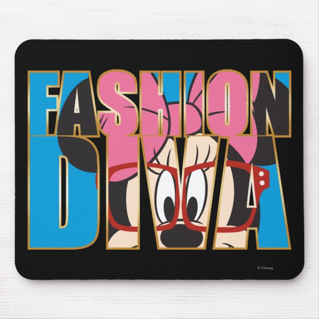 Blue Minnie | Fashion Diva Mouse Pad (Front)