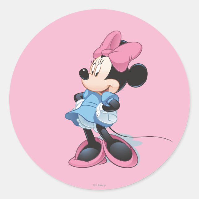 Blue Minnie | Hands on Hips Classic Round Sticker (Front)