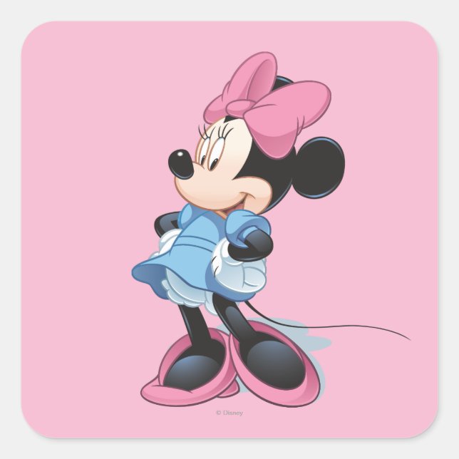 Blue Minnie | Hands on Hips Square Sticker (Front)