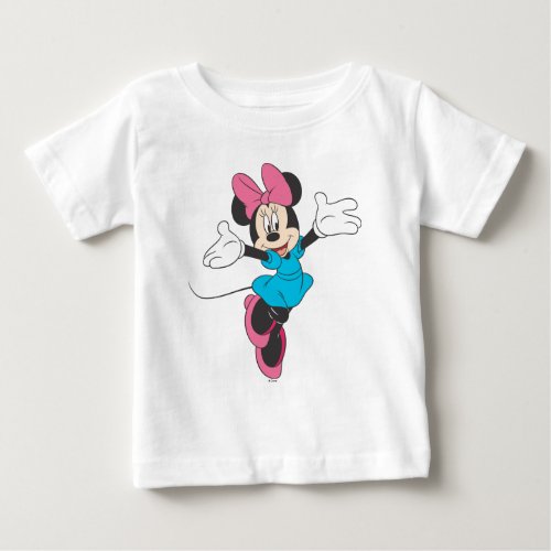 Blue Minnie  Jumping Baby T_Shirt